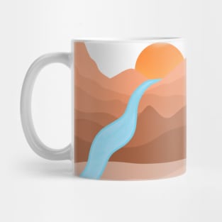 Sunset in Desert landscape Mug